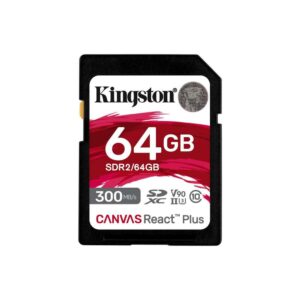 64GB Canvas React Plus SDXC UHS-II 300R/260W U3 V90 for Full HD/4K/8K, „SDR2/64GB” (include TV 0.03 lei)