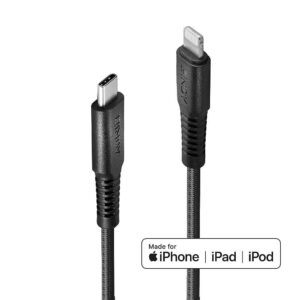 CABLU alimentare si date Lindy pt.smartphone Lightning (T) la USB Type-C (T), 3 m, PVC, negru, „LY-31288” (include TV 0.06 lei)