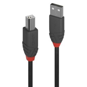Cablu Lindy 3m USB 2.0 Type A to B Anthr, „LY-36674” (include TV 0.18lei)
