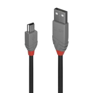 CABLU alimentare si date Lindy pt.smartphone Mini-USB (T) la USB 2.0 (T), 0.5 m, PVC, negru, LY-36721 (include TV 0.06 lei)