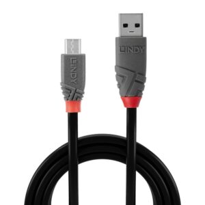 Cablu Lindy 5m USB 2.0 Type A – MicroUSB, „LY-36735” (include TV 0.18lei)