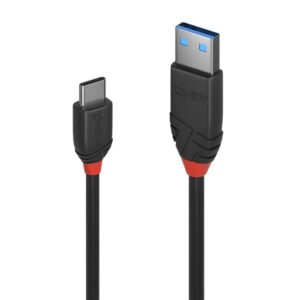 CABLU alimentare si date Lindy pt.smartphone USB Type-C (T) la USB 2.0 (T), 0.5 m, PVC, negru, LY-36915 (include TV 0.06 lei)