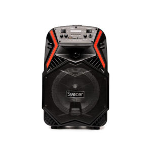 BOXA SPACER portabila bluetooth COUGAR, tip troler, RMS: 35W, 8″ woofer, acumulator 3.7V,1800 mAh, input : AUX audio, radio FM, guitar, USB/microSD, remote control, wireless microphone, black, „SPB-H8-BT” 43501597 (include TV 10lei)