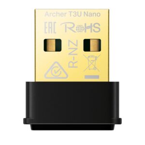 ADAPTOR RETEA TP-LINK AC1300, extern wireless 2.4 GHz | 5 GHz, USB 2.0, port, 1300 Mbps, antena interna x 1, „Archer T3U Nano” (include TV 0.18lei)