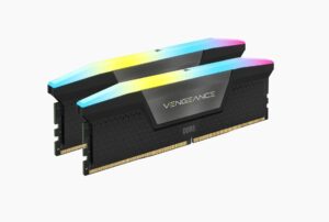 Memorie DDR Corsair „VENGEANCE RGB” DDR5 32GB frecventa 4800 MHz, 16GB x 2 module, radiator, iluminare RGB, latenta CL36, „CMH32GX5M2B5600Z36K”