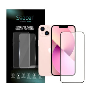 HUSA SMARTPHONE Spacer pentru Iphone 13, grosime 2mm, material flexibil silicon + interior cu microfibra, negru „SPPC-AP-IP13-SLK”