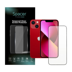 HUSA SMARTPHONE Spacer pentru Iphone 13 Mini, grosime 2mm, material flexibil silicon + interior cu microfibra, negru „SPPC-AP-IP13M-SLK”