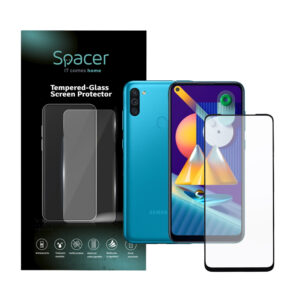 HUSA SMARTPHONE Spacer pentru Samsung Galaxy M11, grosime 2mm, material flexibil silicon + interior cu microfibra, negru „SPPC-SM-GX-M11-SLK”