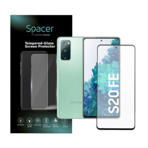 FOLIE STICLA Spacer pentru Samsung Galaxy S20 FE (2021), grosime 0.3mm, acoperire totala ecran, strat special anti-ulei si anti-amprenta, Tempered Glass, sticla 9D, duritate 9H SPPG-SM-GX-S20FE-TG