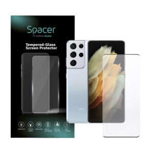 HUSA SMARTPHONE Spacer pentru Samsung Galaxy S21 Ultra, grosime 2mm, material flexibil silicon + interior cu microfibra, negru „SPPC-SM-GX-S21U-SLK”