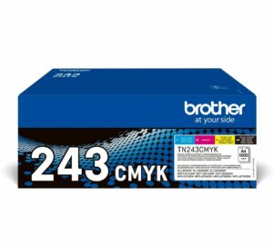 Combo-Pack Original Brother CMYK, TN243CMYK, pentru HL-L3210|L3270|DCP-L3510|L3550|MFC-L3730|L3770, 1K, incl.TV 0.8 RON, „TN243CMYK”