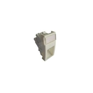 Conector inclinat, 1xRJ45 UTP cat.5e, 22.5×45 PowerCat, alb, (compatibil Legrand Mosaic) – Molex „MLG-00028-02”