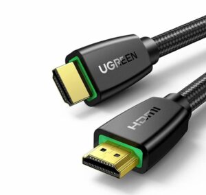 CABLU video Ugreen, „HD118” HDMI (T) la HDMI (T), rezolutie maxima 4K UHD (3840 x 2160) la 60 Hz, conectori auriti, 2m, braided, negru „40410” (include TV 0.15 lei) – 6957303844104