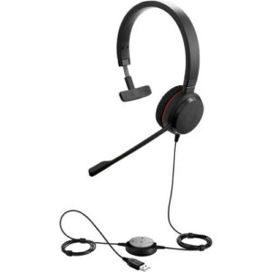 JABRA EVOLVE 20 MS Mono USB Headband Noise cancelling USB connector with mute-button and volume control on the cord „4993-823-109” (include TV 0.8lei)