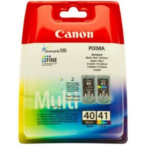 Combo-Pack Original Canon Black/Color, PG-40/CL-41, pentru Pixma IP1200|IP1300|IP1600|IP1700|IP1800|IP1900|IP2200|IP2500|IP2600|MP140|MP150|MP160|MP170|MP180|MP190|MP210|MP220|MP450, , incl.TV 0.11 RON, „BS0615B043AA”