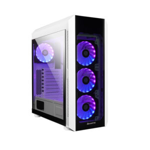 CARCASE Chieftec, „Scorpion III” middle tower White , ATX Gaming case, T Glass, 4x RGB fan, MB sync, remote, „GL-03W-OP”
