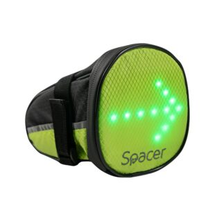 GEANTA reflectorizanta SPACER pentru Bicicleta, cu semnalizare LED prin telecomanda si de montat la sa, „SPBB-LEDSign” (include TV 0.18 lei)