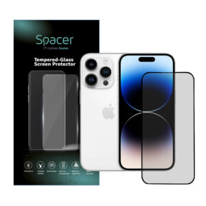 HUSA SMARTPHONE Spacer pentru Iphone 14 Pro, grosime 2mm, material flexibil silicon + interior cu microfibra, negru „SPPC-AP-IP14P-SLK”