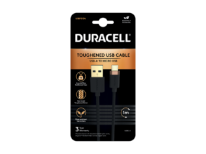 Cablu Duracell USB-A to Micro USB 1mBlack USB7013A