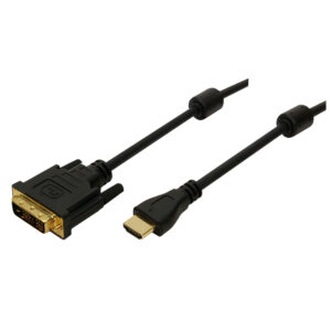 ADAPTOR video Logilink, HDMI (T) la DVI-D(T), rezolutie maxima 2K FHD (1920 x 1200) la 60 Hz, conectori auriti, 2m, negru, „CH0013” (include TV 0.06 lei)