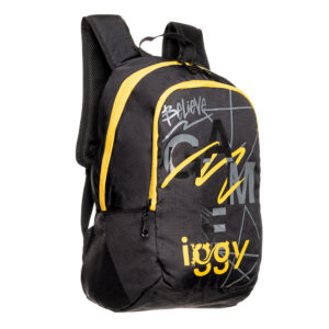 RUCSAC IGGY, 2 compartimente, 2 buzunare laterale, nylon, waterproof, 45x29x22.5cm, negru, 45506980 „Joy”, „IGBP-JOY”