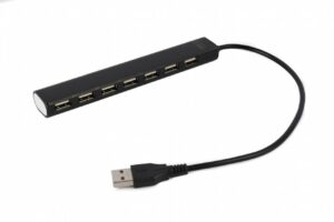 HUB extern GEMBIRD, porturi USB: USB 2.0 x 7, conectare prin USB, cablu 0,30 m, negru, „UHB-U2P7-04” (include TV 0.8lei) – 8716309124461