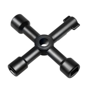 CHEIE UNIVERSALA in cruce Logilink, pentru cabinete, 4 tipuri de cheie, aliaj zinc, black, „WZ0072”
