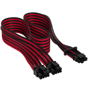 Corsair Cablu premium 12+4pin, PCIe Gen 5, 12VHPWR, 600W, Type 4, fire invelite individual, Rosu/Negru „CP-8920334”