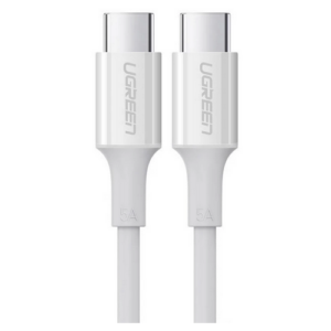 CABLU alimentare si date Ugreen, US300, Fast Charging Data Cable pt. smartphone,USB Type-C la Type-C, ABS, 5A, 1.5m, alb 80370 (include TV 0.06 lei) - 6957303883707
