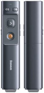 PRESENTER laser Orange Dot Baseus RF2.4GHz, laser rosu, distanta maxima 100m, transmitator USB/USB Type-C, gri „ACFYB-0G” – 6953156220836