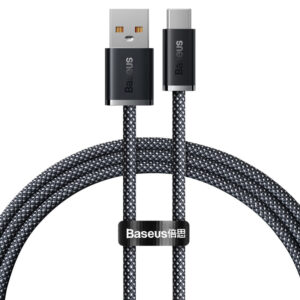 CABLU alimentare si date Baseus, Dynamic Fast Charging Data Cable pt. smartphone, USB (T) la USB Type-C (T), 100W, braided, 1m, gri, „CALD000616”