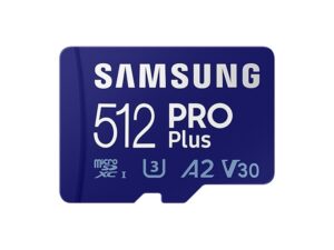 SAMSUNG PRO Plus microSD 512GB Up to 180MB/s Read and 130MB/s Write speed with Class 10 4K UHD incl. Card reader 2023 „MB-MD512SB/WW” (include TV 0.03 lei)
