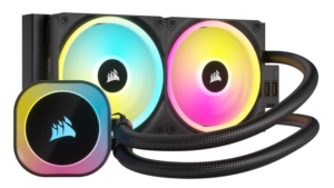 Cooler Corsair iCUE LINK H100i RGB, cooler AIO 240 mm „CW-9061001-WW” (timbru verde 0.8 lei)