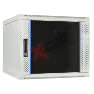 Cabinet metalic de perete 19″, tip rack wallmount, 9U 600×600 mm, Xcab S Gri „Xcab-9U60S.7035”