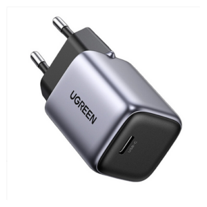 INCARCATOR retea Ugreen, Nexode „CD319” Quick Charge 30W GaN, 1 x USB Type-C 5V/3A, gri „25257” (timbru verde 0.18 lei)