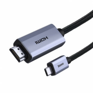 CABLU video Baseus High Definition Graphene,USB Type-C la HDMI (T), versiunea 2.0, rezolutie maxima 4K UHD (3840 x 2160) la 60 Hz, conectori auriti, 2m, negru „WKGQ010101” (timbru verde 0.18 lei) – 6932172608125