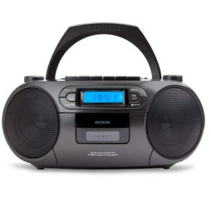 AIWA PORTABLE CD/MP3/USB/TAPE/BT WITH FM PLL „BBTC-550BK” (timbru verde 4.00 lei)