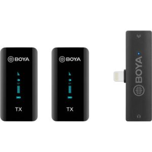 Boya Digital True-Wireless Dual Microphone, Lightning iOS (2.4 GHz) „BY-XM6-S4” (timbru verde 0.18 lei)