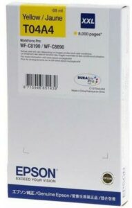 Cartus Cerneala Original Epson Yellow, T04A440, pentru WorkForce WF-C8190DTW|WF-C8610DWF|WF-C8690DWF, 8k, incl.TV 1.2incl.TV „C13T04A440”