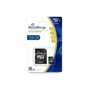 MediaRange Micro SDXC 128GB UHS-1 Class 10 with SD adapter MR945 (timbru verde 0.03 lei)