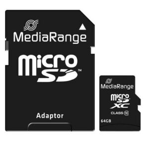 MediaRange Micro SDHC 64GB Class 10 with SD adapter MR955 (timbru verde 0.03 lei)