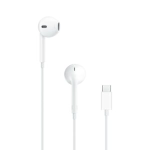 CASTI Apple EarPods, pt. smartphone, cu fir, intraauriculare – butoni, microfon pe fir, conectare prin USB Type-C, alb, „mtjy3zm/a” (timbru verde 0.18 lei)