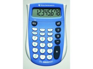 CALCULATOR de BIROU Texas Instruments TI-503SV, 12 DIGITI „TI000946” (timbru verde 0.18 lei)