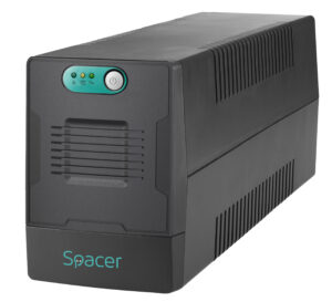 UPS Spacer Line Int. fara management, 1000VA/ 600W, AVR, 4 x socket Schuko, indicatie status cu LED, 2 x baterie 12V/7Ah, SPUP-1000L-LIT01 (timbru verde 11 lei)