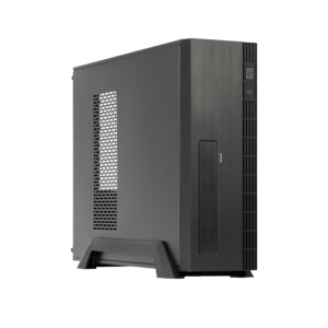 CARCASE Chieftec, „Uni” mini tower Black, M-ATX desktop, Slimline, sursa 450W, „UE-02B-450BFX”