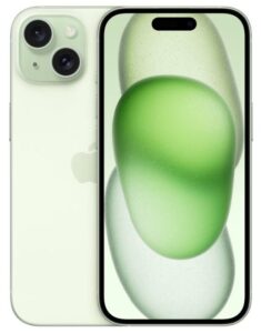 SMARTphone Apple iPhone 15 6.1″ 6GB 256GB Green, „MTPA3__/A” (timbru verde 0.8 lei)