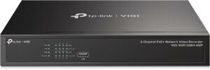 NVR TP-Link VIGI, 8 canale, capacitate max 10 TB, porturi HDMI | VGA | Retea RJ45 | 2 x USB 2.0, „VIGI NVR1008H-8MP” (timbru verde 2 lei)
