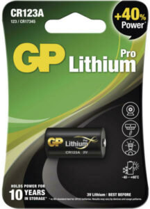 Baterie GP Batteries, Lithium CR123A 3V lithium, blister 1 buc. „CR123A-U1” „GPPCL123A136” (timbru verde 0.01 lei)