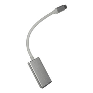CABLU video SPACER, adaptor USB 3.1 Type-C (T) la DisplayPort (M), 15cm, rezolutie maxima 4K UHD (3840 x 2160) la 60 Hz, silver „SP-CM-DPF-01” (include TV 0.18lei)