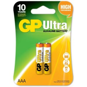 Baterie GP Batteries, Ultra Alcalina AAA (LR03) 1.5V alcalina, blister 2 buc. „GP24AUETA21-2GSB2” „GPPCA24AU641” (timbru verde 0.16 lei)